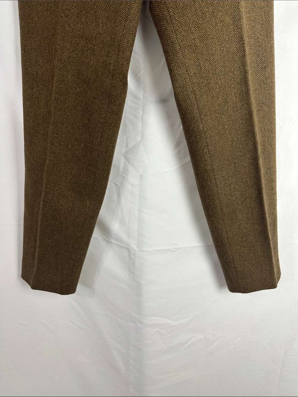 J.Crew Minnie Brown Tailored Herringbone Women's Trousers Size 0-2